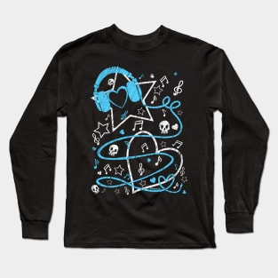 Love My Music (Blue Version) Long Sleeve T-Shirt